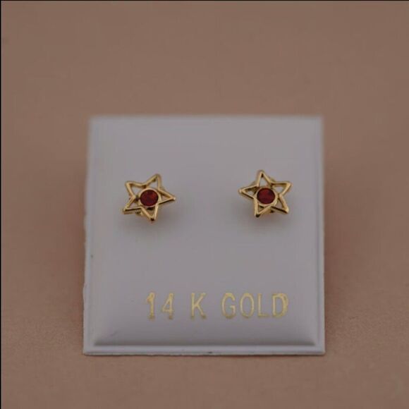 14k Solid Gold Dainty Earrings with Screw Back | Birthday Gift | Tehrani Jewelry - Picture 5 of 9